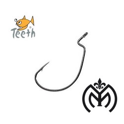 Anzuelo TEETH Worm Hook Curve BLN 1/0 (25 unidades)