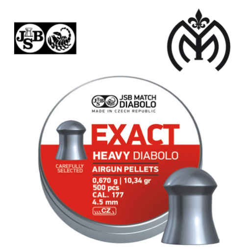 PLOMOS JSB  EXACT HEAVY DIABOLO 4,5 (500ud)