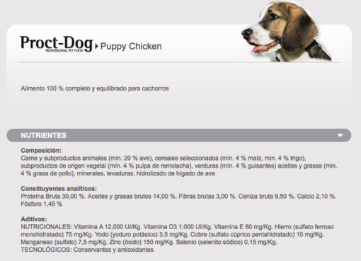 PIENSO VISAN® Proct-Dog Puppy Chicken - Imagen 3