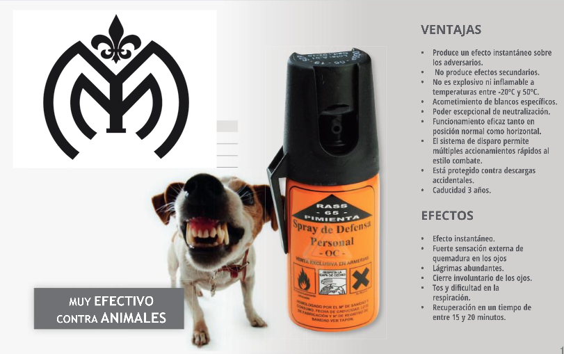 Spray Defensa Personal Homologado – Armeria Pato