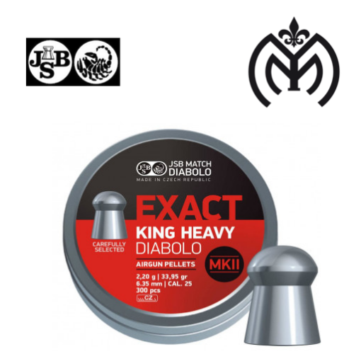 Plomos JSB®  KING HEAVY Diabolo cal.6,35 (300ud)