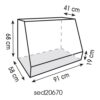 Jaula plegable adaptada porton 93x69x59/41 - Imagen 3