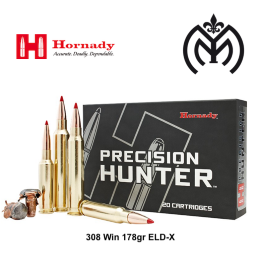 HORNADY® 308 Win Precision Hunter 178 gr ELD-X