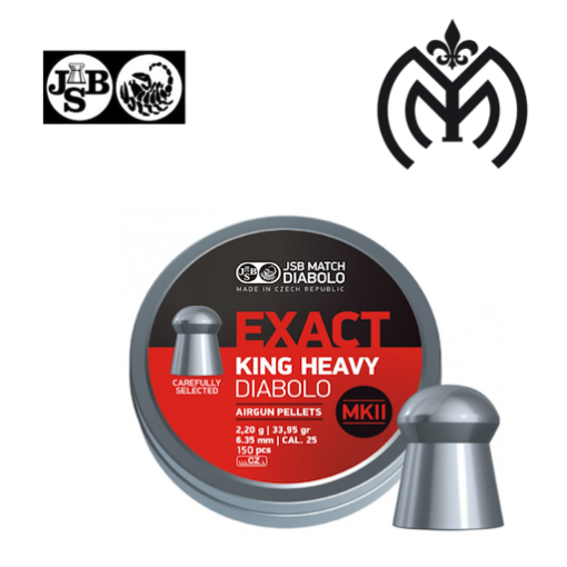 Plomos JSB®  KING HEAVY Diabolo cal.6,35 (150 ud)