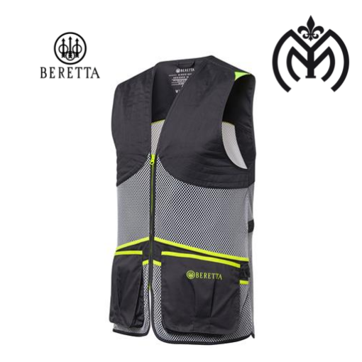 Chaleco Tiro Beretta FULL MESH - Ebony/Ice Grey