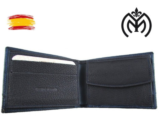 Cartera piel Bandera España MARINO (mod.106) - Imagen 4