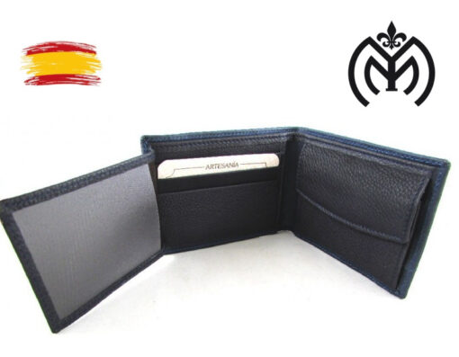 Cartera piel Bandera España MARINO (mod.106) - Imagen 3