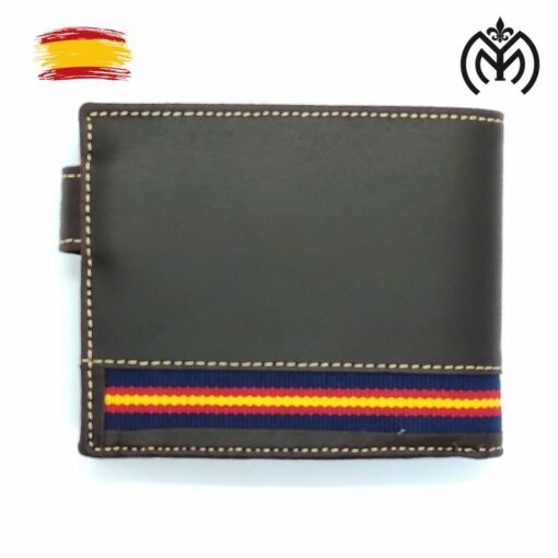 Cartera piel Bandera España MARRON (mod.071) - Imagen 3