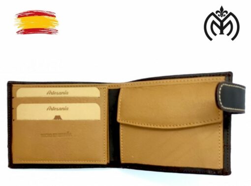 Cartera piel Bandera España MARRON (mod.071) - Imagen 6