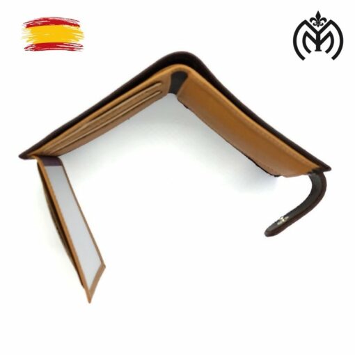Cartera piel Bandera España MARRON (mod.071) - Imagen 4