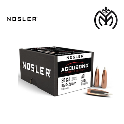 Puntas NOSLER cal.30 Accubond 165gr