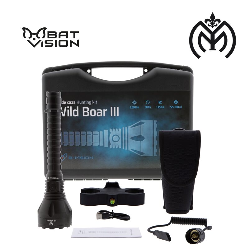 Kit Caza Linterna B-Vision WILD BOAR III 3.000 lum - Imagen 2