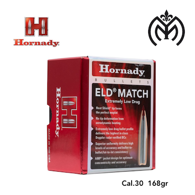 Puntas HORNADY cal.30 ELD Match 165gr