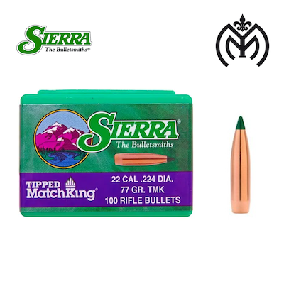 Puntas Sierra .22 77 Grains TMK Tipped MatchKing