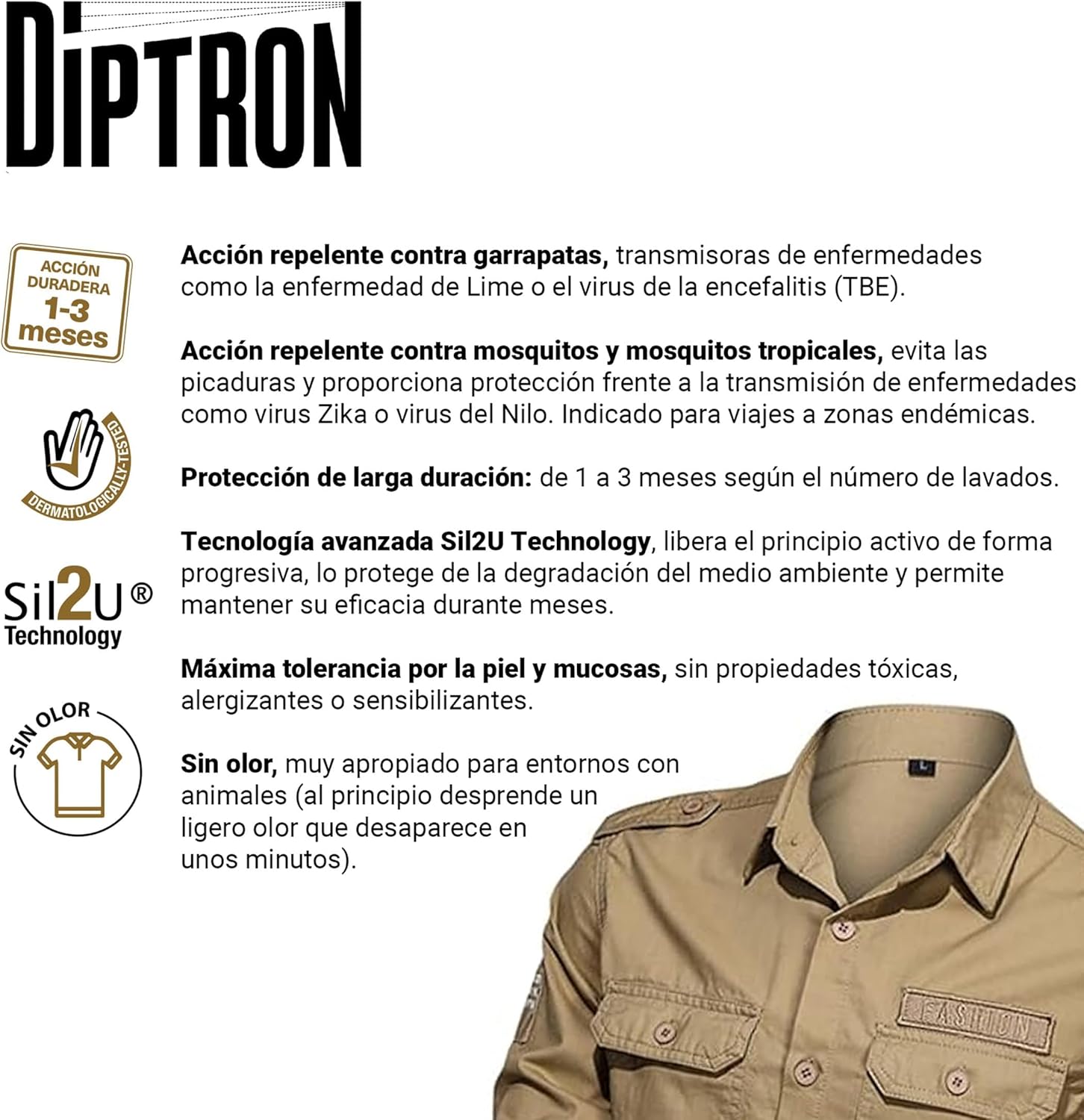 DIPTRON Repelente Textil Mosquitos y Garrapatas - Imagen 8