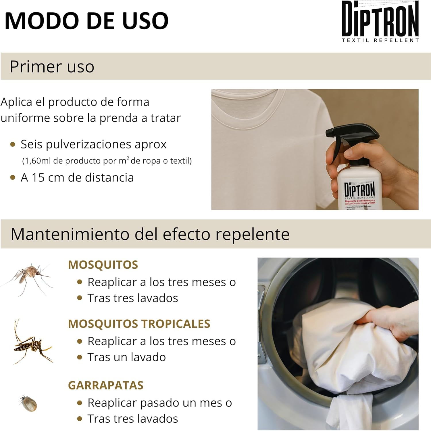 DIPTRON Repelente Textil Mosquitos y Garrapatas - Imagen 7